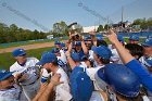 Baseball vs Babson  Wheaton College Baseball players celebrate their victory over Babson to win the NEWMAC Championship for the third year in a row. - (Photo by Keith Nordstrom) : Wheaton, baseball, NEWMAC